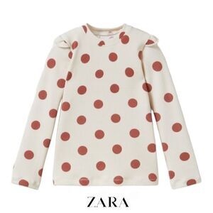 ZARA Kids | Beige Brown | POLKA DOT RASH GUARD NWT Size 4